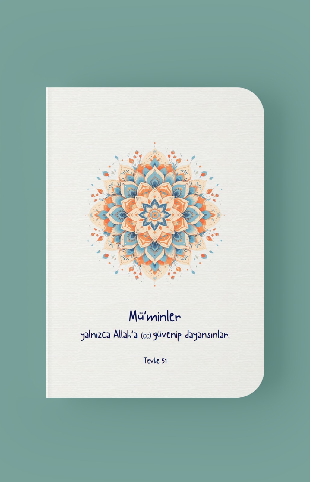 Müminler Yalnızca Allah'a Güvenip Dayansınlar Mini Defter - A6 Çizgili